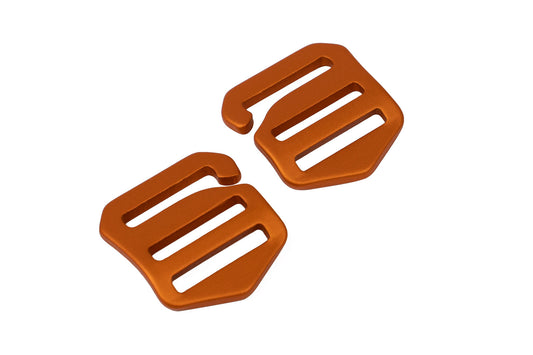 Aluminum buckle for Løype belt leg straps